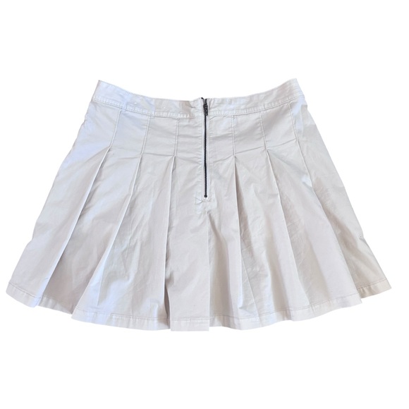 American Eagle Beige Front Pleated Mini Skirt Size 12 - Picture 6 of 12